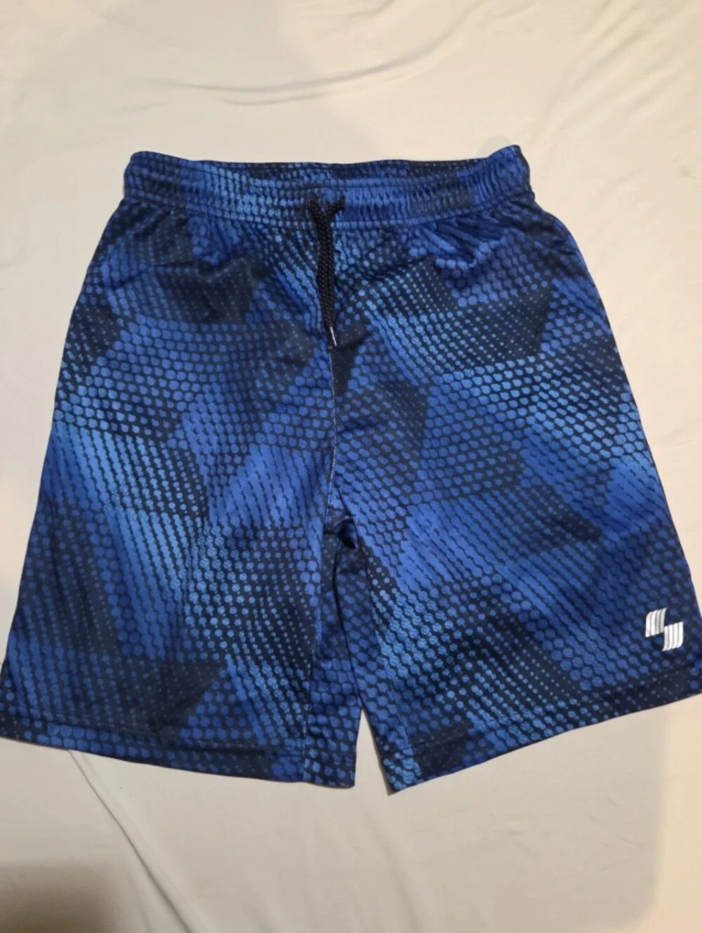 Children's Place boys 10-12 blue athletic basketball shorts #06